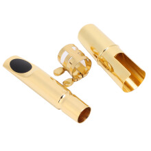 High-Quality Metal Baritone SAX Mouthpiece 6C# with Cap & Pads for Musicians