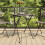 Berkfield Folding Bistro Table Grey 55x54x71 cm Poly Rattan 1
