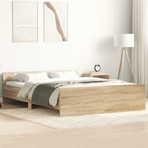 Berkfield Bed Frame without Mattress Concrete Grey 120x190 cm Small Double