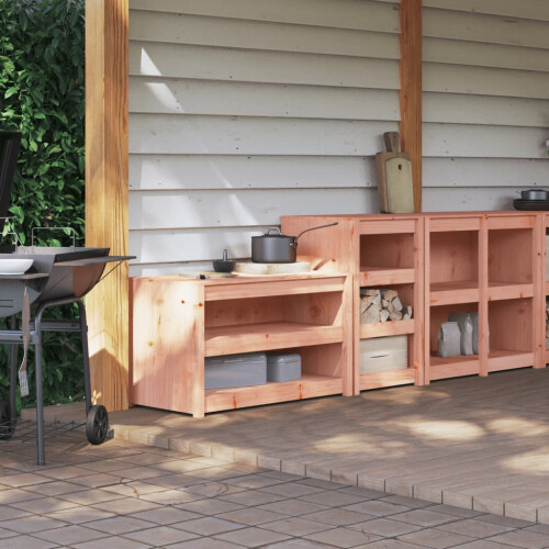Berkfield Outdoor Kitchen Cabinets MEPPEL 2 pcs Solid Wood Douglas