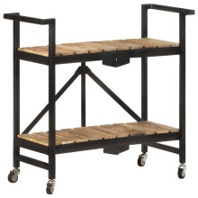 Berkfield Kitchen Trolley 87x36x81 cm Solid Mango Wood