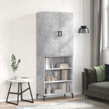 Berkfield Highboard Concrete Grey 69.5x34x180 cm Engineered Wood