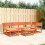 Berkfield 6 Piece Garden Sofa Set Wax Brown Solid Wood Pine 1