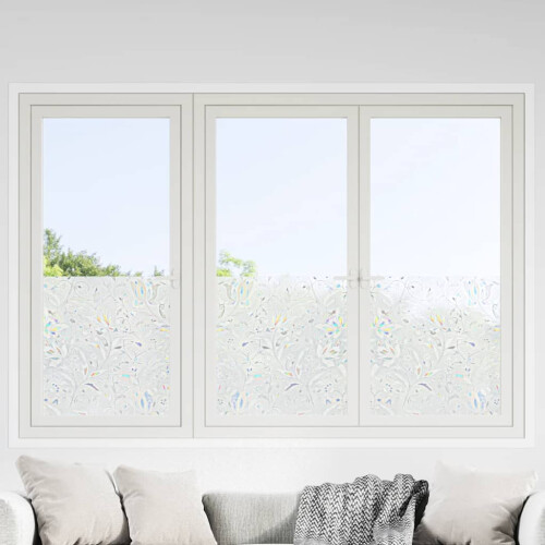Berkfield Window Films 2 pcs Frosted Flower Pattern PVC