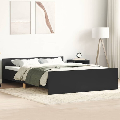 Berkfield Bed Frame without Mattress Black 135x190 cm Double