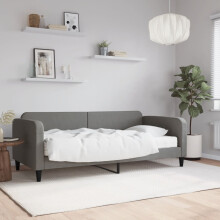 Berkfield Daybed with Mattress Dark Grey 90x190 cm Fabric