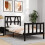 Berkfield Bed Frame without Mattress Black Small Single Solid Wood Pine 1
