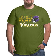 Vikings Herr Stor och Lång Sport Kort Fotbollslag Logo Ärm för