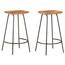 Berkfield Bar Stools 2 pcs Solid Acacia Wood
