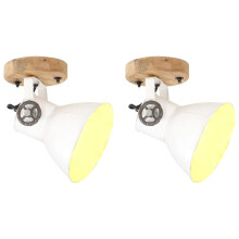 Berkfield Industrial Wall/Ceiling Lamps 2 pcs White 20x25 cm E27