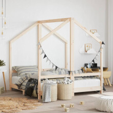 Berkfield Kids Bed Frame 2x(70x140) cm Solid Wood Pine