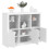 Berkfield Sideboards with LED Lights 3 pcs White Engineered Wood 1