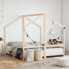 Berkfield Kids Bed Frame 2x(80x160) cm Solid Wood Pine