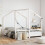 Berkfield Kids Bed Frame White 2x(80x160) cm Solid Wood Pine 1