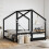 Berkfield Kids Bed Frame Black 2x(80x160) cm Solid Wood Pine 1
