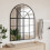 Berkfield Wall Mirror Black 80x100 cm Arch Iron 1