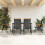 Berkfield 7 Piece Garden Dining Set Black Aluminium 1