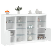 Berkfield Sideboards with LED Lights 3 pcs White Engineered Wood