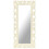 Berkfield Hand Carved Mirror White 110x50 cm Solid Mango Wood 1