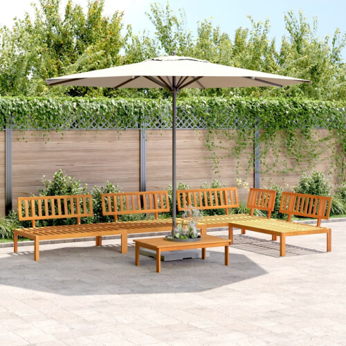 Berkfield 5 Piece Garden Pallet Sofa Set Solid Wood Acacia