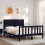 Berkfield Bed Frame without Mattress Black Double Solid Wood Pine 1