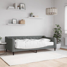Berkfield Daybed with Mattress Dark Grey 90x190 cm Fabric