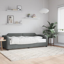 Berkfield Daybed with Mattress Dark Grey 90x190 cm Fabric
