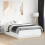 Berkfield Bed Frame with LED without Mattress White 135x190 cm Double 1