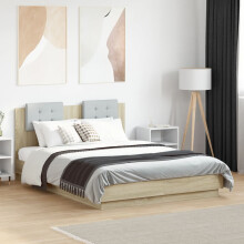 Berkfield Bed Frame without Mattress Sonoma Oak 120x190 cm Small Double