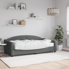 Berkfield Daybed with Mattress Dark Grey 90x190 cm Fabric