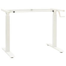 Berkfield Manual Height Adjustable Standing Desk Frame Hand Crank White