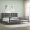 Berkfield Bed Frame without Mattress Grey 200x200 cm Solid Wood 1
