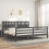 Berkfield Bed Frame without Mattress Grey 200x200 cm Solid Wood 1