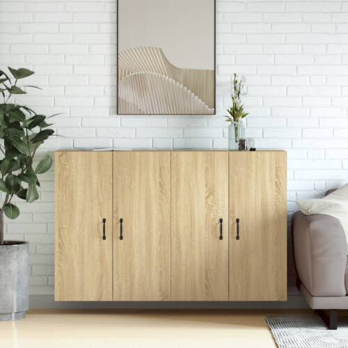 Berkfield Wall Mounted Cabinets 2 pcs Sonoma Oak Engineered Wood
