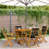 Berkfield Folding Garden Chairs 4 pcs Black Solid Wood Acacia 1