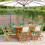 Berkfield Folding Garden Chairs 6 pcs Green Fabric and Solid Wood 1