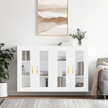 Berkfield Wall Mounted Cabinets 2 pcs White Engineered Wood