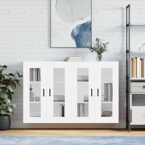 Berkfield Wall Mounted Cabinets 2 pcs White Engineered Wood