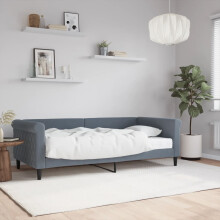 Berkfield Daybed with Mattress Blue Dark Grey 90x190 cm Velvet