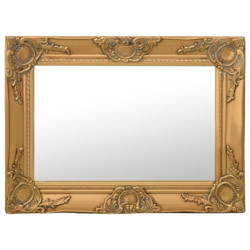 Berkfield Wall Mirror Baroque Style 60x40 cm Gold