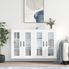 Berkfield Wall Mounted Cabinets 2 pcs White Engineered Wood