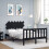 Berkfield Bed Frame without Mattress Black Double Solid Wood Pine 1