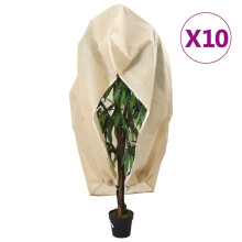 Berkfield Plant Fleece Covers with Zip 10 pcs 70 g/m 1x1.55 m