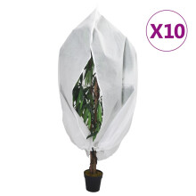 Berkfield Plant Fleece Covers with Zip 10 pcs 70 g/m 1.2x1.8 m