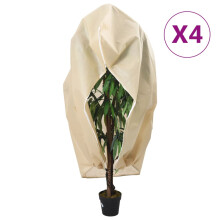 Berkfield Plant Fleece Covers with Zip 4 pcs 70 g/m 3.93x3.5 m