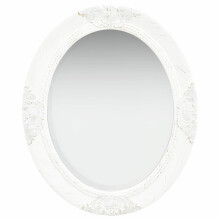 Berkfield Wall Mirror Baroque Style 50x60 cm White