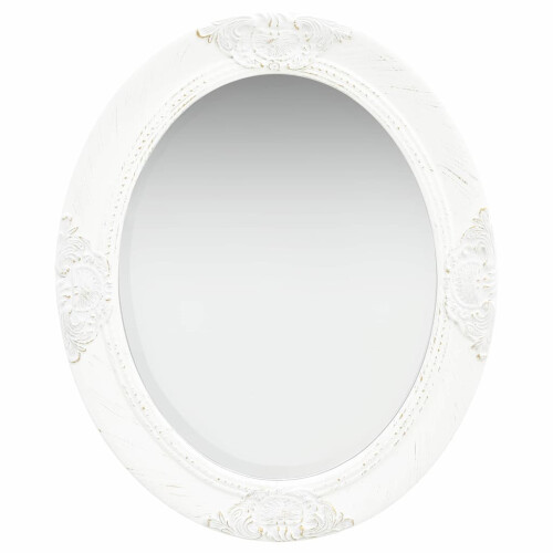 Berkfield Wall Mirror Baroque Style 50x60 cm White