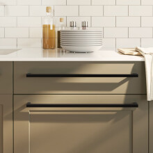 Berkfield Cabinet Handles 20 pcs Black 480 mm Stainless Steel