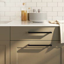 Berkfield Cabinet Handles 10 pcs Black 224 mm Stainless Steel