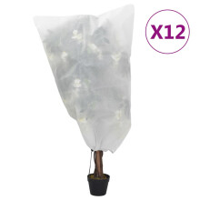 Berkfield Plant Fleece Covers with Drawstring 12 pcs 70 g/m 0.8x1 m